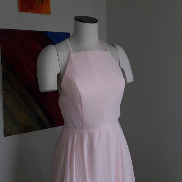 Halter Chiffon Prom Evening Formal Backless Gown - Picture 8 of 8